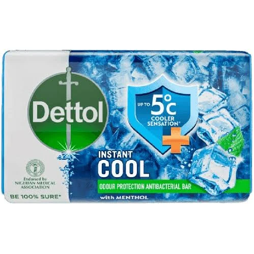 Dettol Instant Cool Sensation Bar Soap 70G — Buy online at Fresh Mart