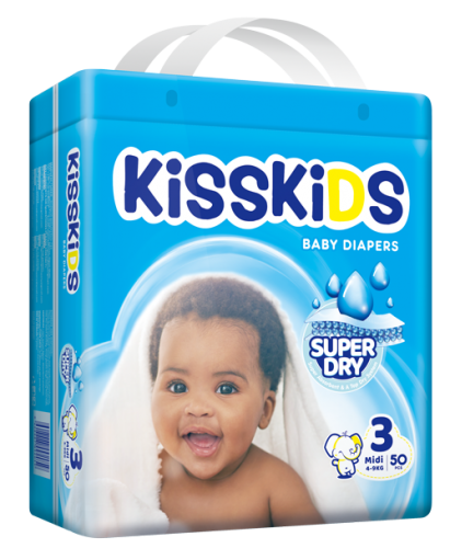 Kisskid Diapper Eco Size 3 Midi 4-9Kg( 50Pcs) — Buy online at Fresh Mart