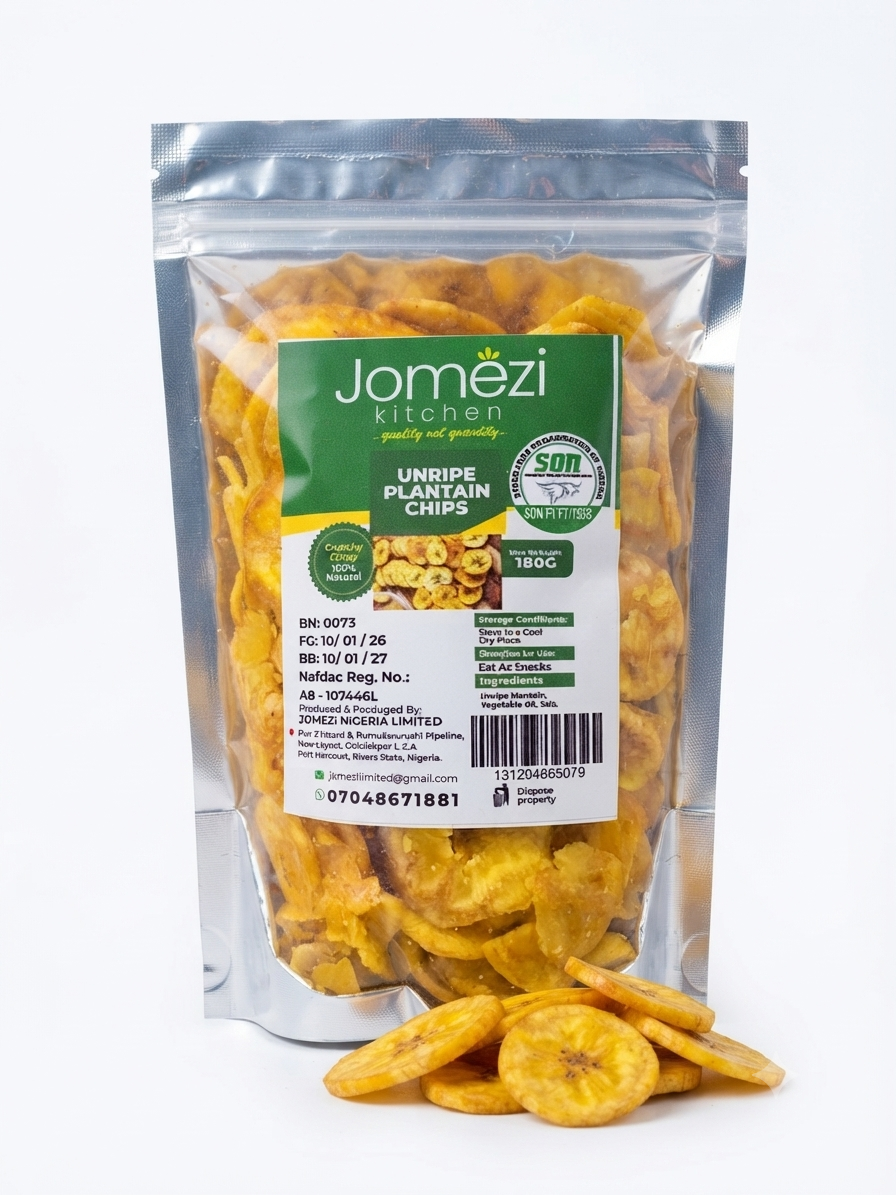Jomezi Unripe Plantain Chips Jumbo 300G — Buy online at Fresh Mart