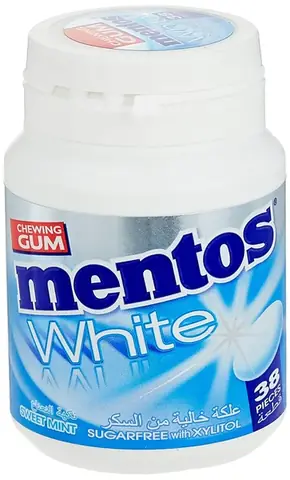 Mentos White Chewing Gum Sweet Mint 38Pcs