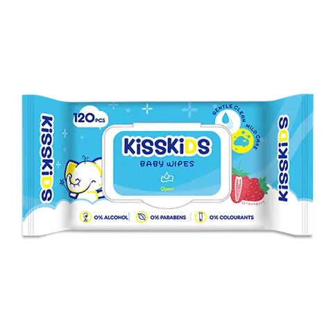 Kisskid Baby Wipes (120Pcs)