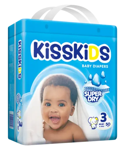 Kisskid Diapper Eco Size 3 Midi 4-9Kg( 50Pcs)